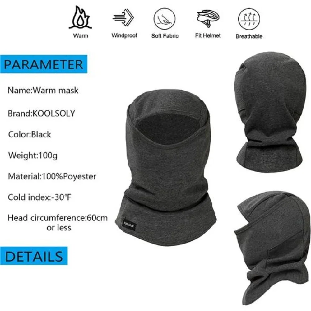 Balaclava Ski Mask, Warm and Windproof Fleece Winter Sports Cap, Unisex
